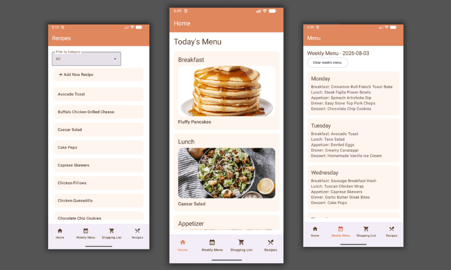 Recipe Planner App preview